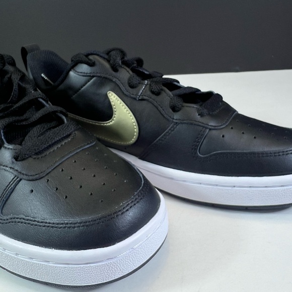 🆕Nike Court Borough Low 2 in Black Gold Size:6.5Y - Brand New No Box - Picture 5 of 13